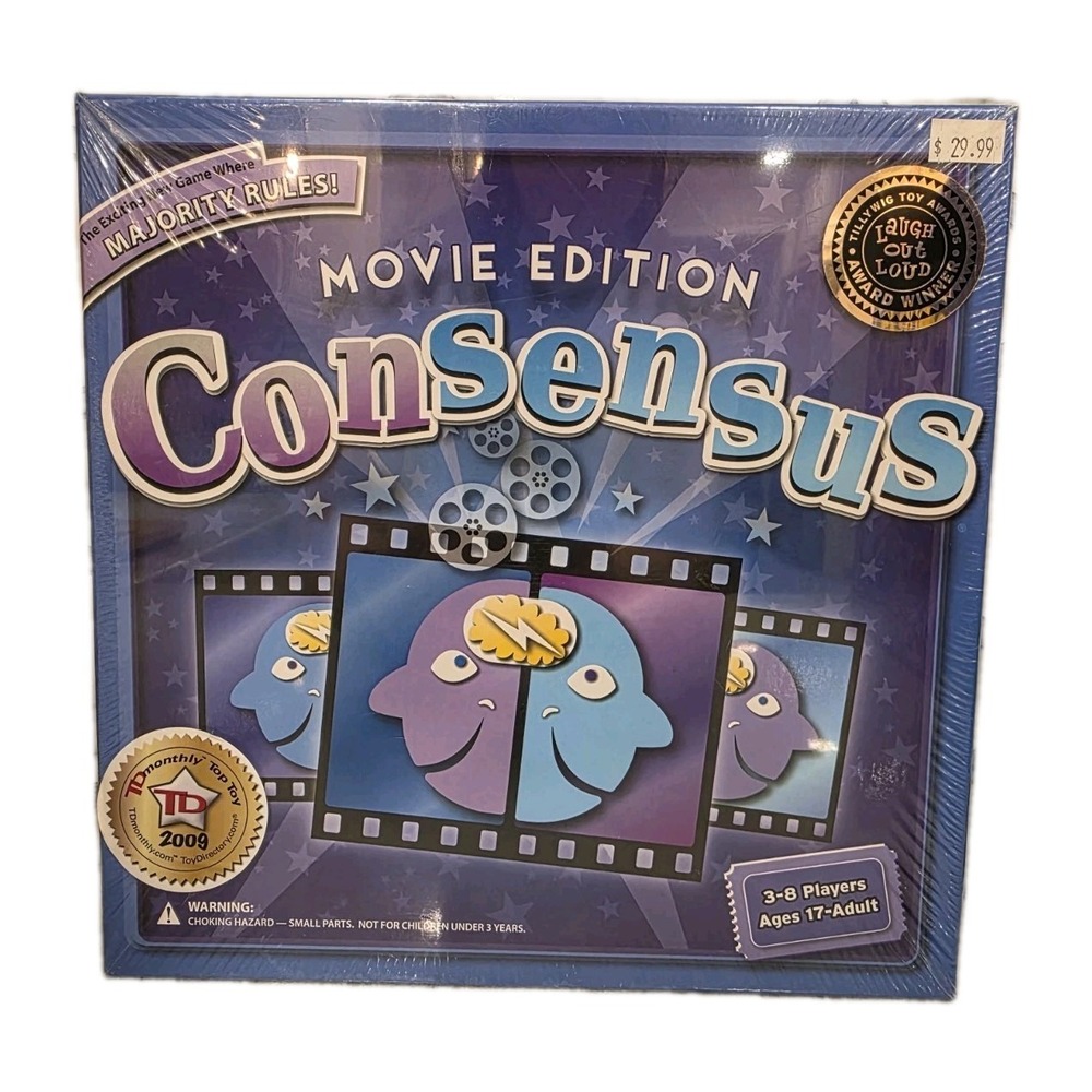 Consensus Movie Edition Board Game 2008 Mindlogic New Sealed Fun